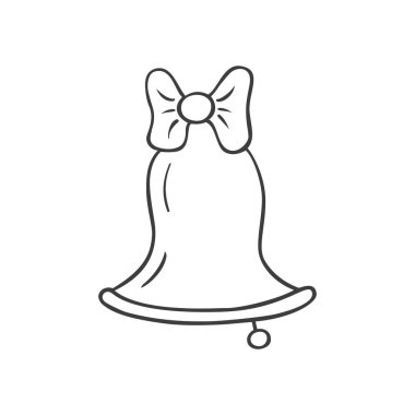 Çizim tarzında Noel çanı. 