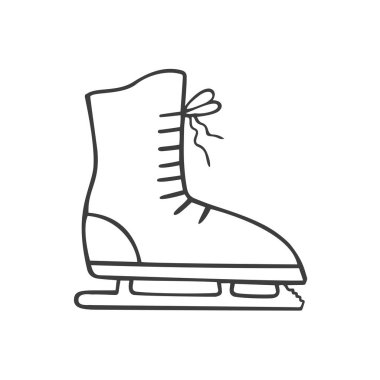 Karalama çizim tarzında buz patenleri. 