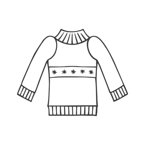 Ikona swetra w stylu szkicu doodle. — Wektor stockowy