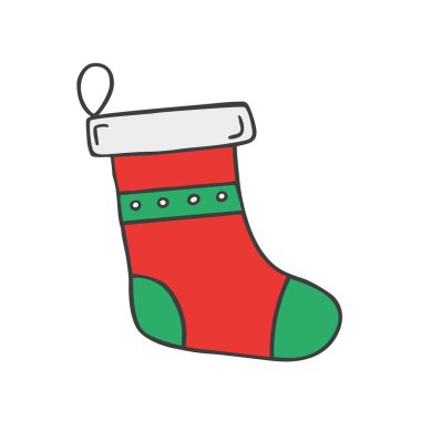 Çizim tarzında Noel çorabı.. 