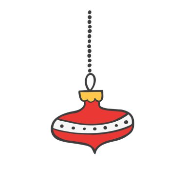 Çizim tarzında Noel oyuncağı. 