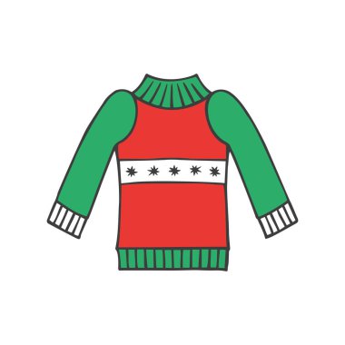Karalama çizim tarzında süveter simgesi. 