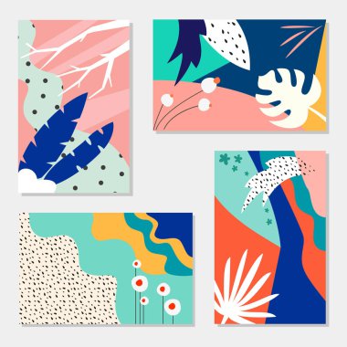 Yaratıcı evrensel soyut kartlar.