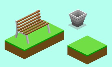  Park, ahşap, vektör, 