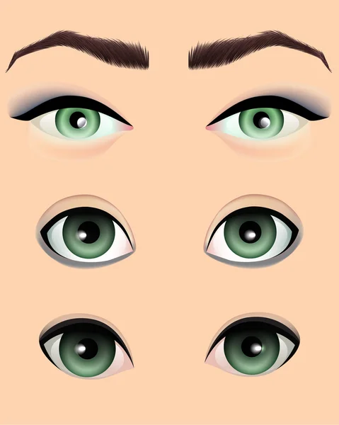 Vector illustration of the eye green — Διανυσματικό Αρχείο