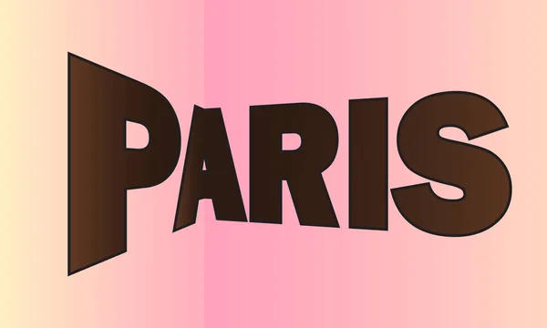 Palabra de París, diseño de portada vectorial, impresión en camisetas , — Vector de stock
