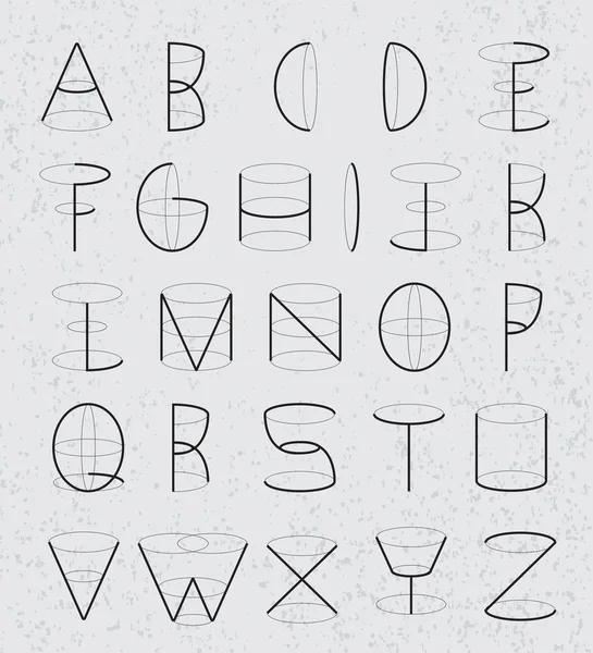 Alphabet. a set of letters. vector design — Stock Vector