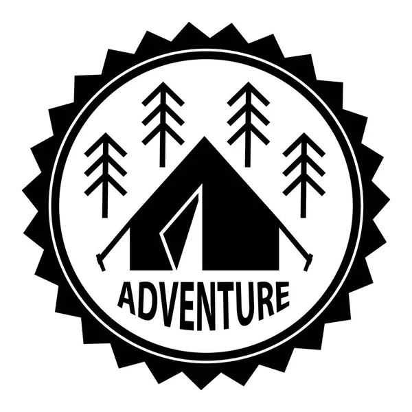 Vettore di etichette da campeggio di montagna in stile vintage. Elementi di design — Vettoriale Stock