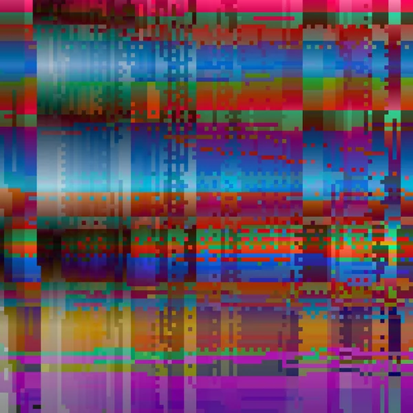 Glitched abstraktní vektor pozadí z barevných pixelů mosai — Stockový vektor