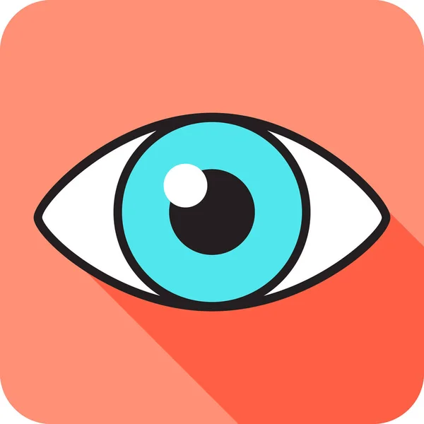 Rovná čára design ikonu oka — Stockový vektor