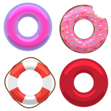 şişme halkalar ile vektör arka plan