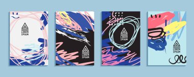 afiş tasarımı soyut, A5 kapakları vektör.