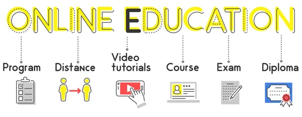 Aprendizaje Línea Educación Vector Fondo Para Publicidad Social Explicaciones Sitios Ilustraciones De Stock Sin Royalties Gratis