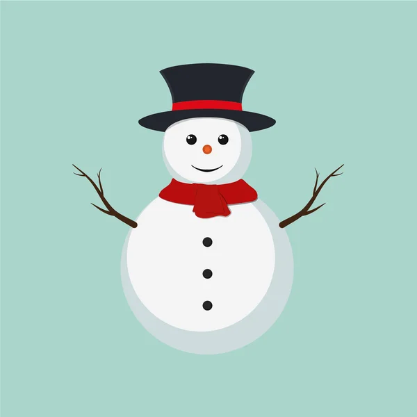 クリスマス雪だるまカード、文字 — ストックベクタ