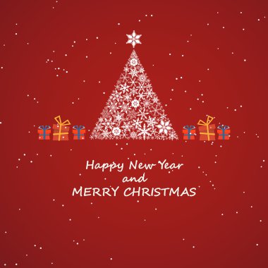 Merry christmas ve yeni yıl, davet arka plan