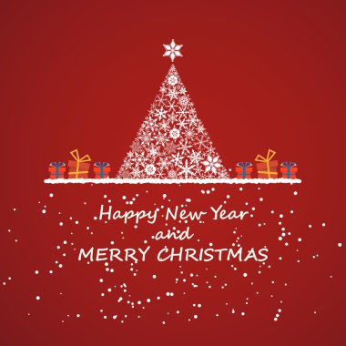 Merry christmas ve yeni yıl, davet arka plan