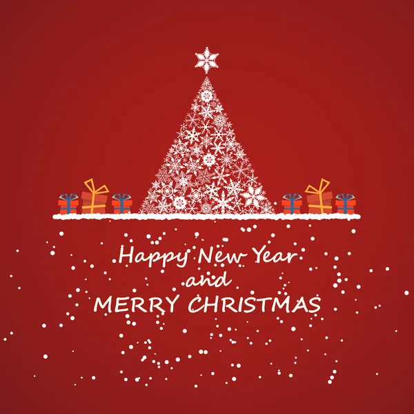 Merry christmas and new year, invitation background — Stock vektor