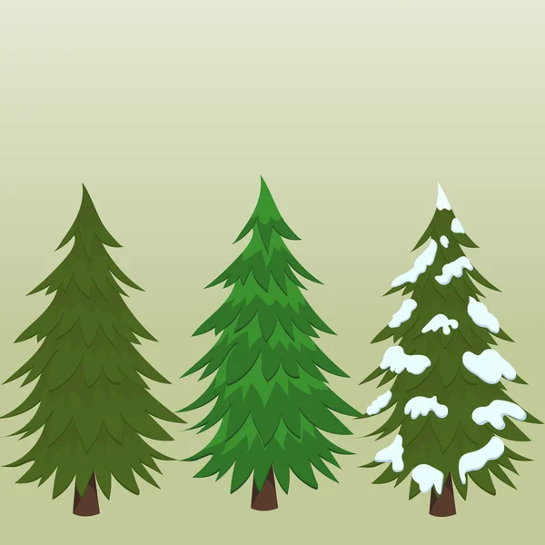 Christmas tree, vector illustration — Stock Vector