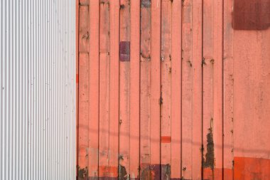 Metalik paslı kırmızı doku desenli