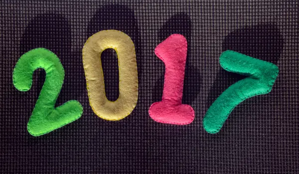 Numero 2017. Uusi vuosi käsite — kuvapankkivalokuva