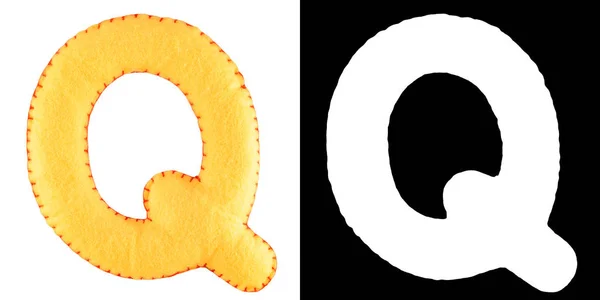 Letter Q from felt — Stock Photo, Image