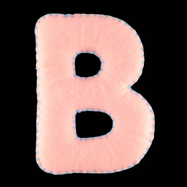 Letter B from felt — Stock Photo, Image