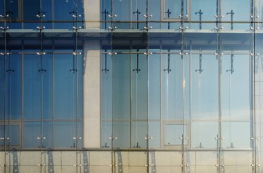 Cam perde duvarlar. Spider cephe sistem sabitleme