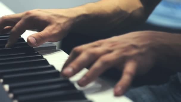 Playing piano. Close Up view — Stock Video