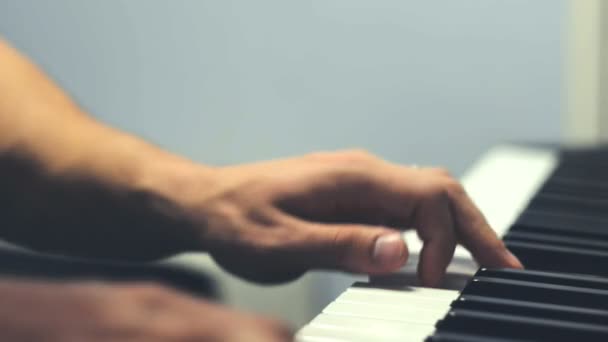 Playing piano. Close Up view — Stock Video