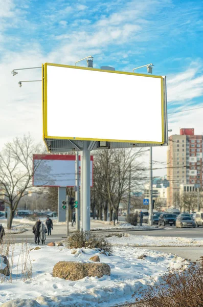 Üres modell fel a billboard a másolás hely, a szöveg vagy kép — Stock Fotó