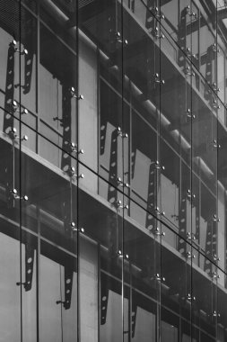 Mimari arka plan. Cam cephe sistemi