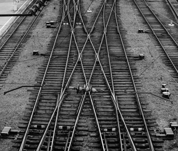 Spoorlijn Junction achtergrond — Stockfoto