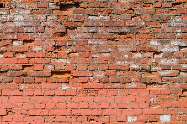 Textura de pared de ladrillo rojo viejo — Foto de Stock