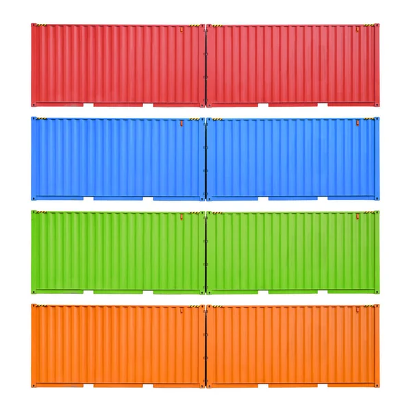 Cargo container textures on white background.