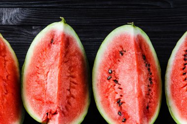 Taze olgun karpuz dilimlerinin arka planı