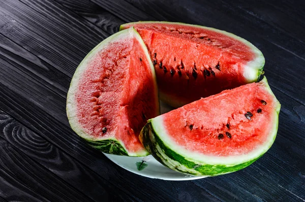 Taze olgun karpuz dilimlerinin arka planı