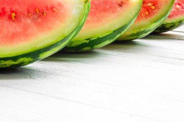 Karpuz dilimleri rustik ahşap masa lambası