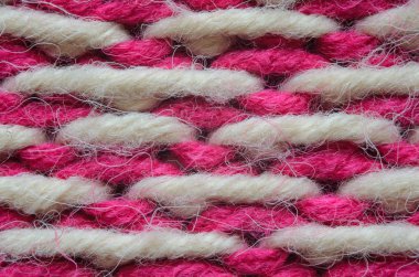 Pembe ve Biege'e örme doku yakın çekim