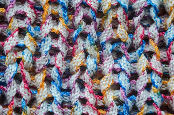 Tissu tricoté multicolore . — Photo