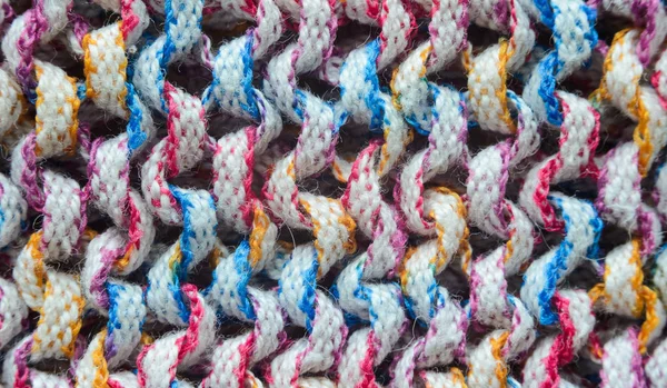 Tessuto a maglia multicolore . — Foto Stock