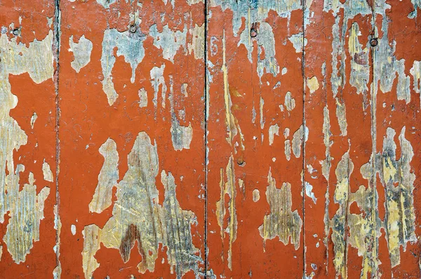 古い木の床に剥離塗料 — ストック写真