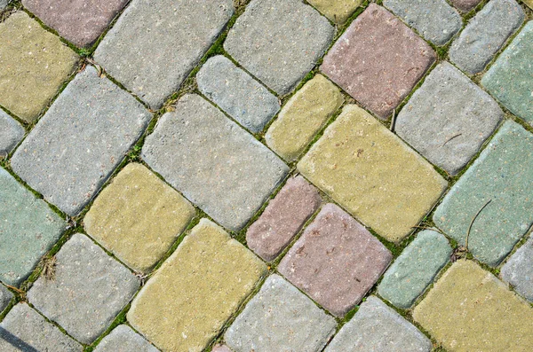 Vícebarevné chodník dlaždice textury. — Stock fotografie