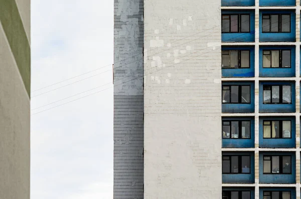 Фасад Старого Высотного Здания Концепция Урбанизации — стоковое фото