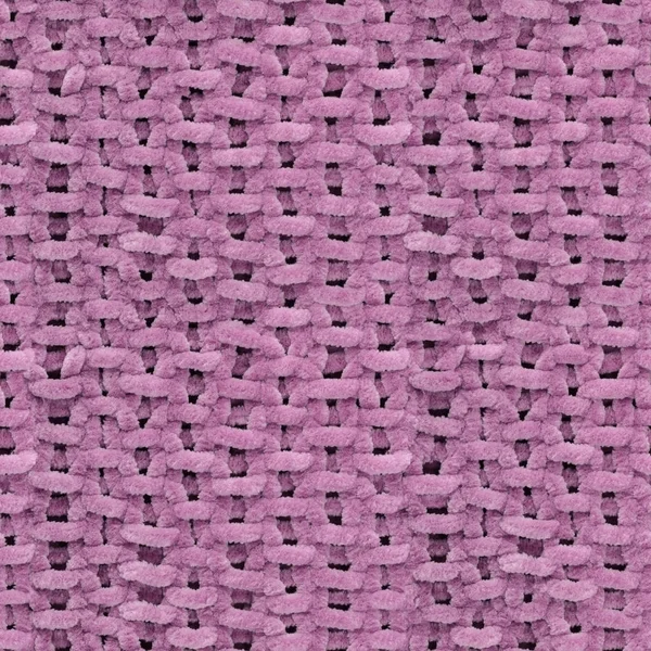 紫色のシームレスなテクスチャは セーターを編んだ 手作りニットの大きな毛布パターン 生地背景テクスチャ — ストック写真