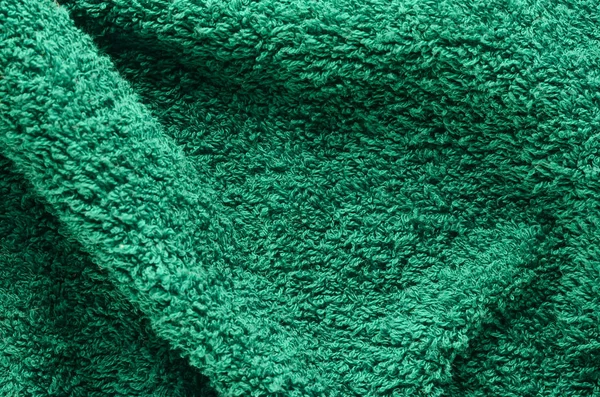 Texture Asciugamano Verde Primo Piano — Foto Stock