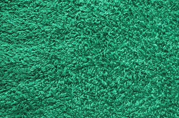 Streszczenie Tło Zielony Dywan Shaggy Stos Szmatką Tekstura Długich Włókien — Zdjęcie stockowe