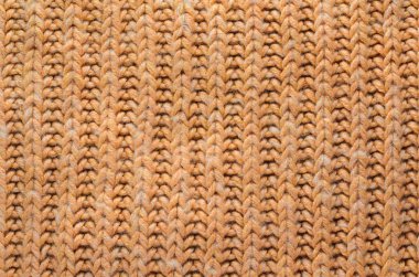 Turuncu renk yün örgü doku normal desenli kumaş örme. Örgü kazak doku