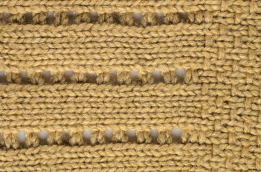 Örme kazak örgü iki tür bej doku. Arka plan olarak örgü doku.