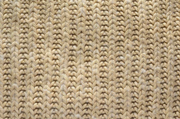 Brei Textuur Van Wol Gebreide Stof Met Regelmatig Patroon Gebreide — Stockfoto