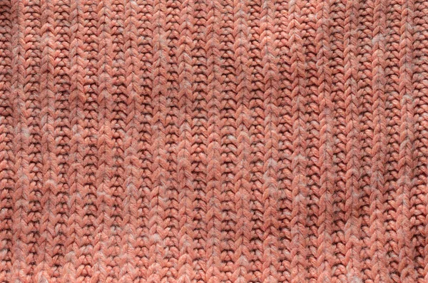 Red Knit Texture of Wool Knitted Fabric with Regular Pattern. Blank Knit Background